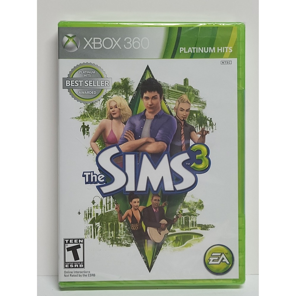 New The Sims 3 Platinum Hits Edition Xbox 360 Factory Sealed! Game